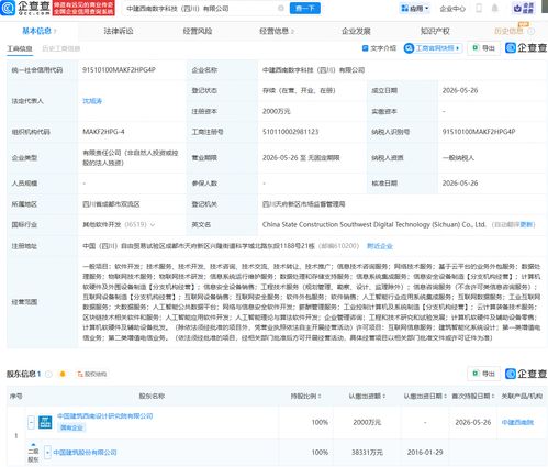 中国建筑成立数字科技公司，布局物联网与数据服务新赛道